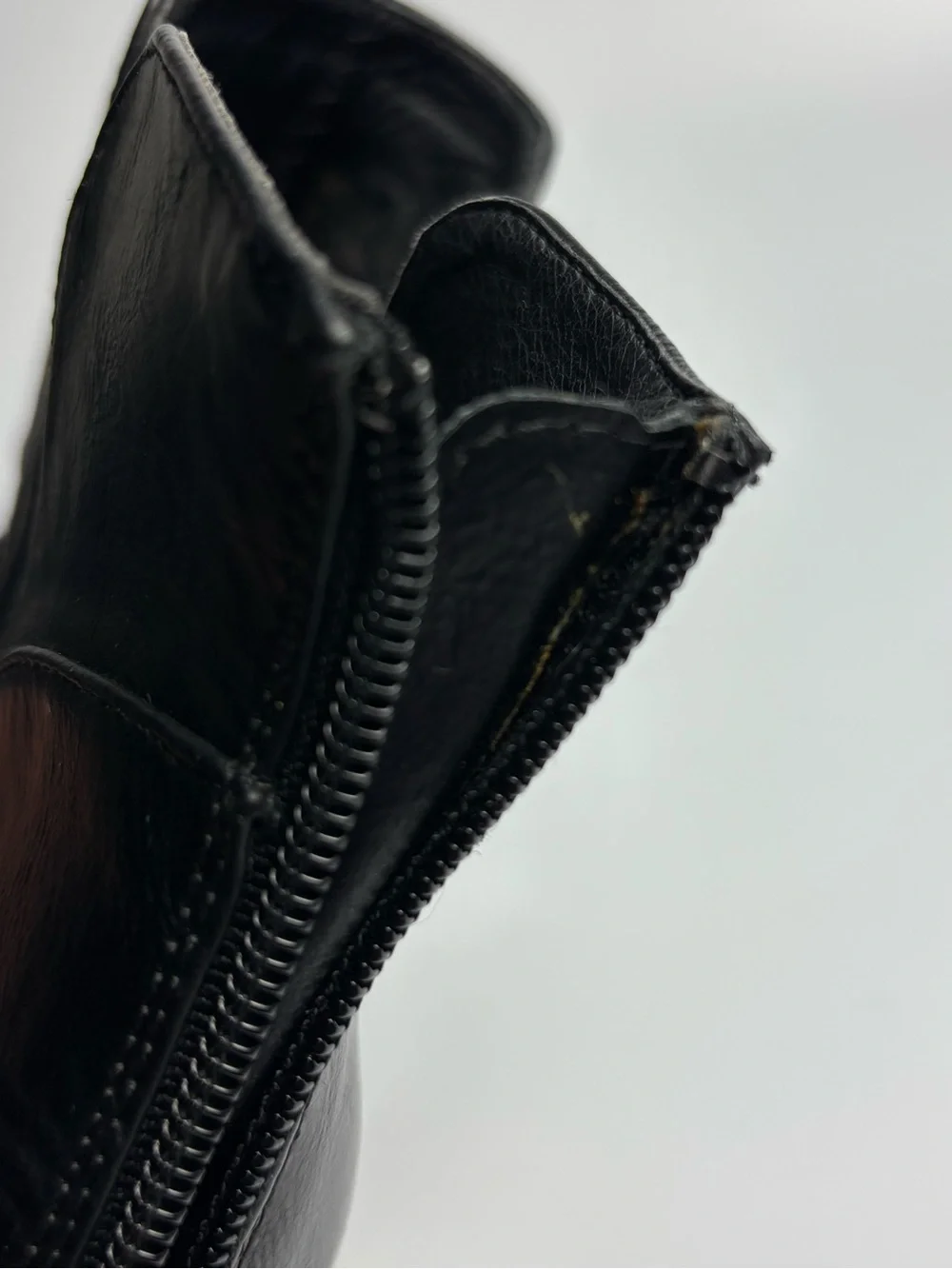 Beast Fashion Black Leather Ankle Block Heels Woven Strappy Boots Women Size 10